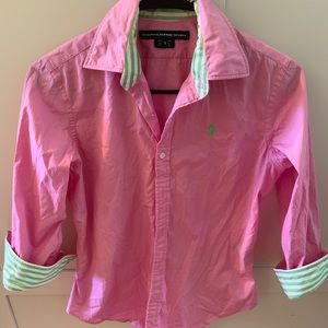 Women’s Ralph Lauren sport pink button up